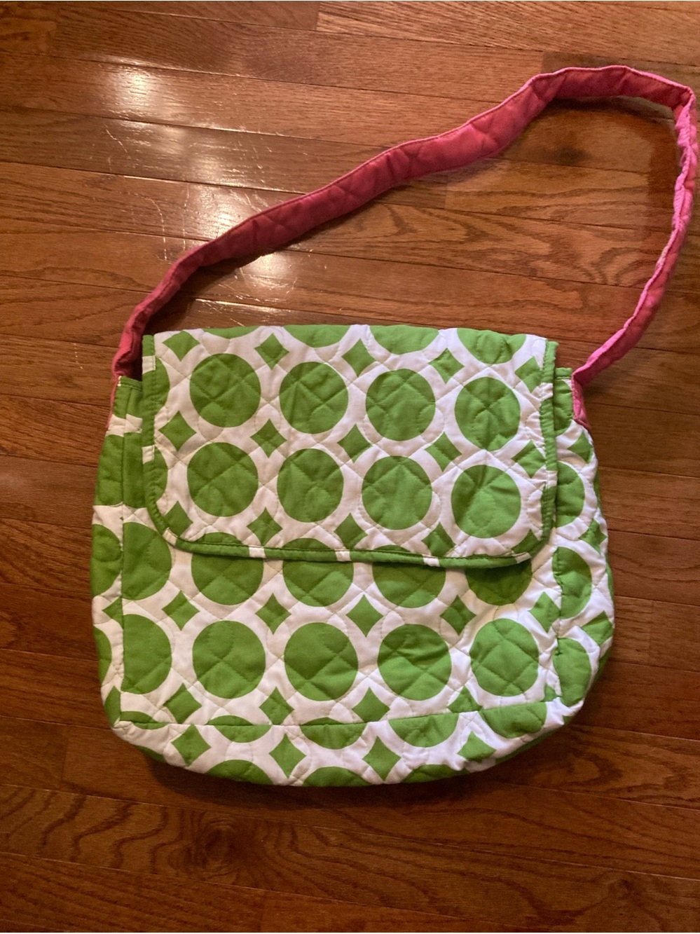 Buckhead Betties Large Green, White and Pink Travel Bag